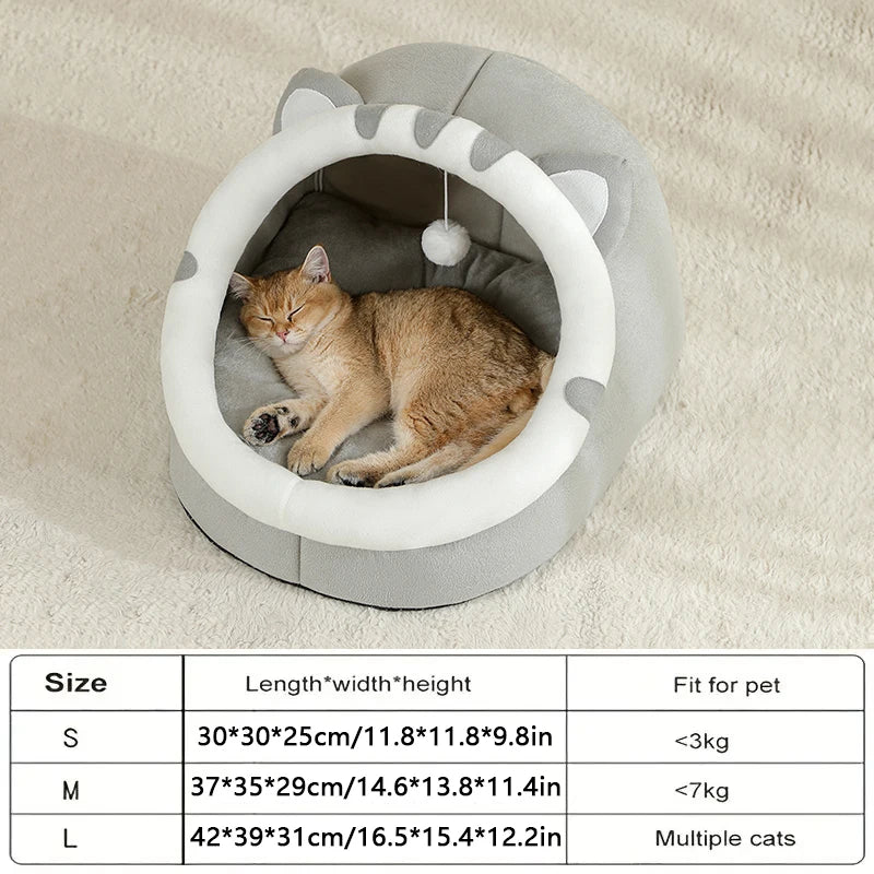 Kitten Cave Cushion & Pet Sleeping Basket
