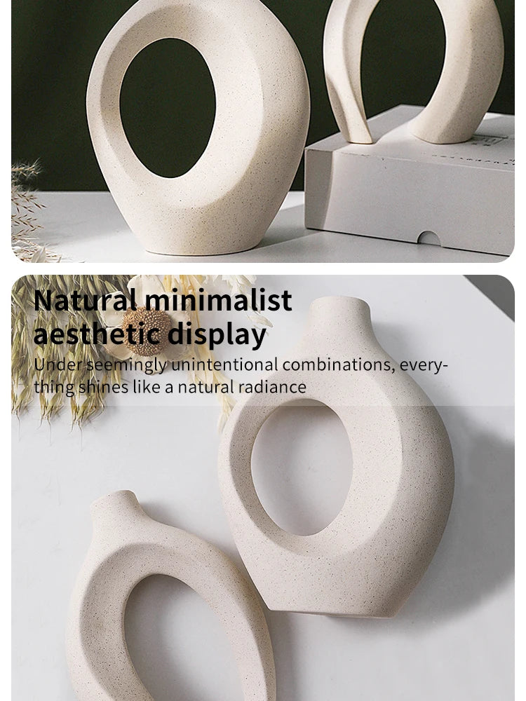 European Ceramic Vase Set