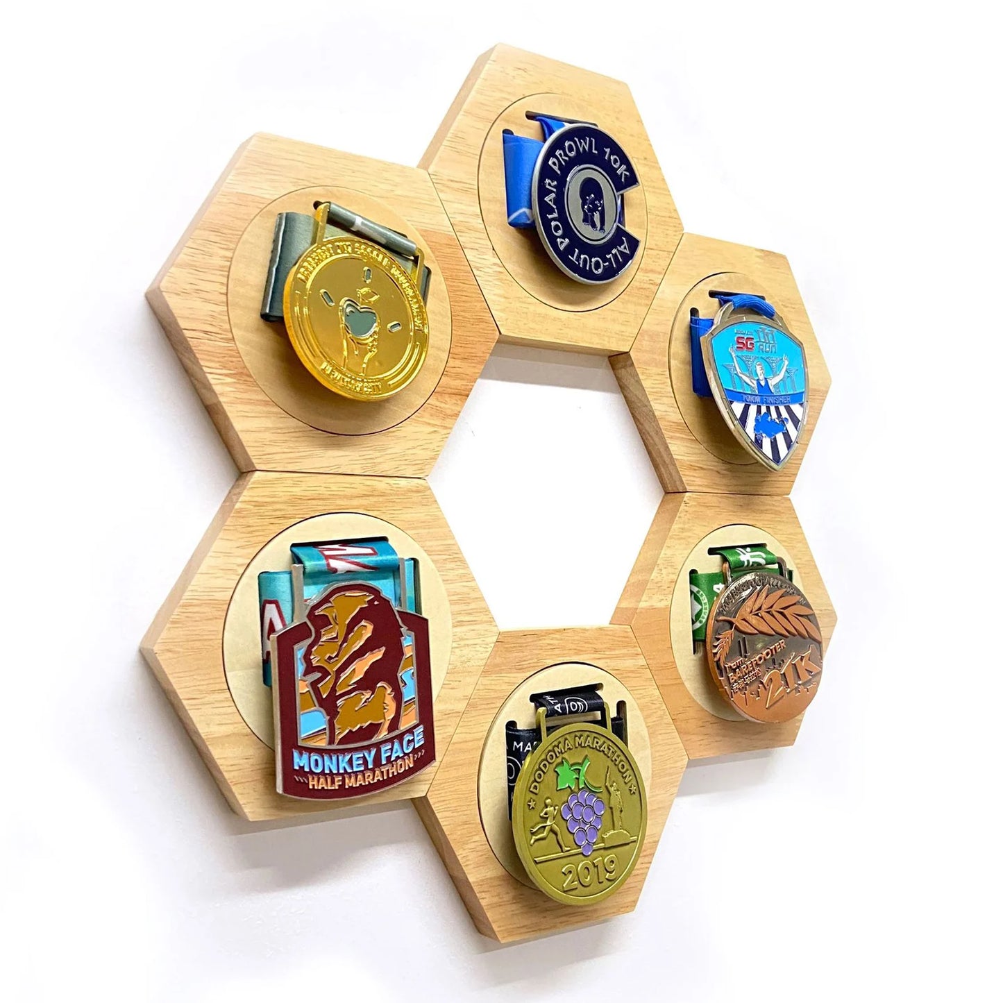 1-10pcs Honeycomb Medal Holder for Wall Decoration