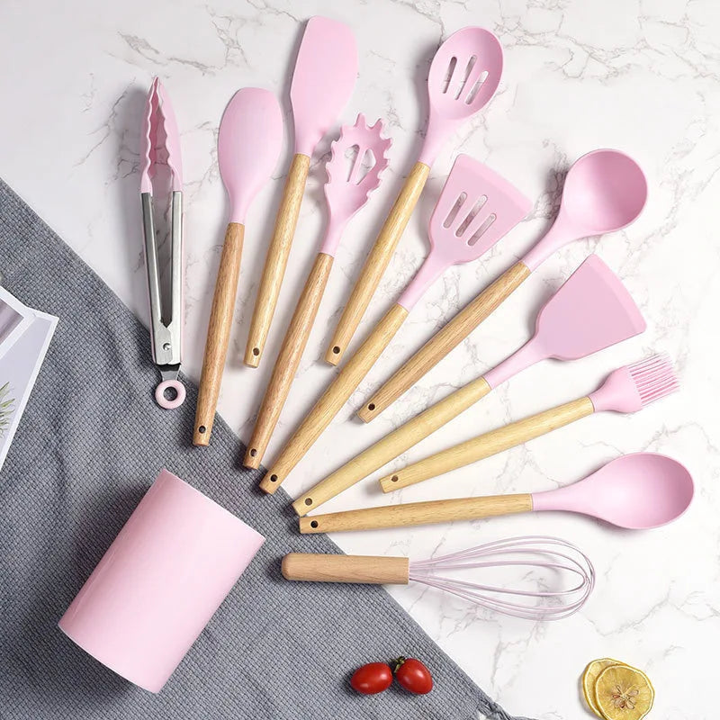 12PCS Heat-Resistant Silicone Kitchen Utensil Set