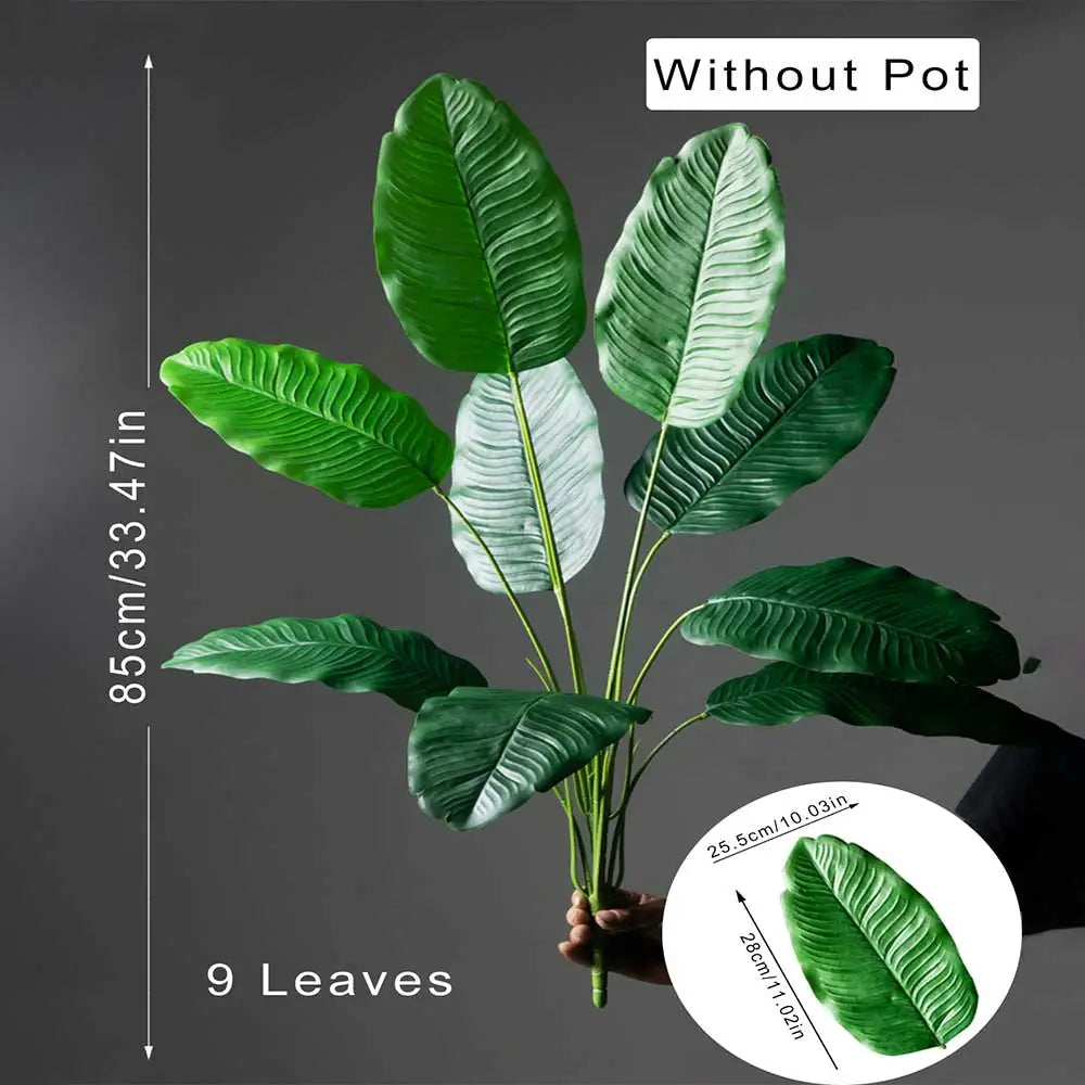 Tropical Fake Banana & Palm Leaves for Home & Garden Decor
