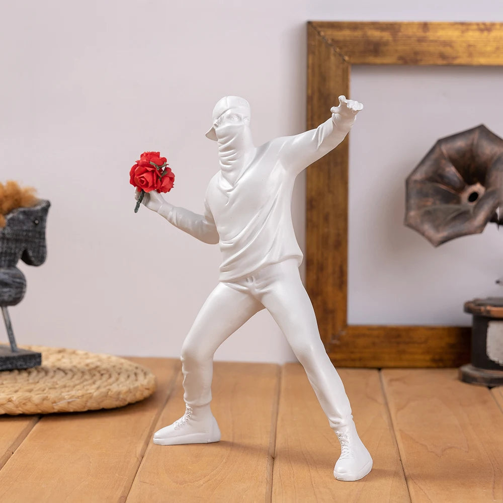 Flower Thrower Sculpture Figurine