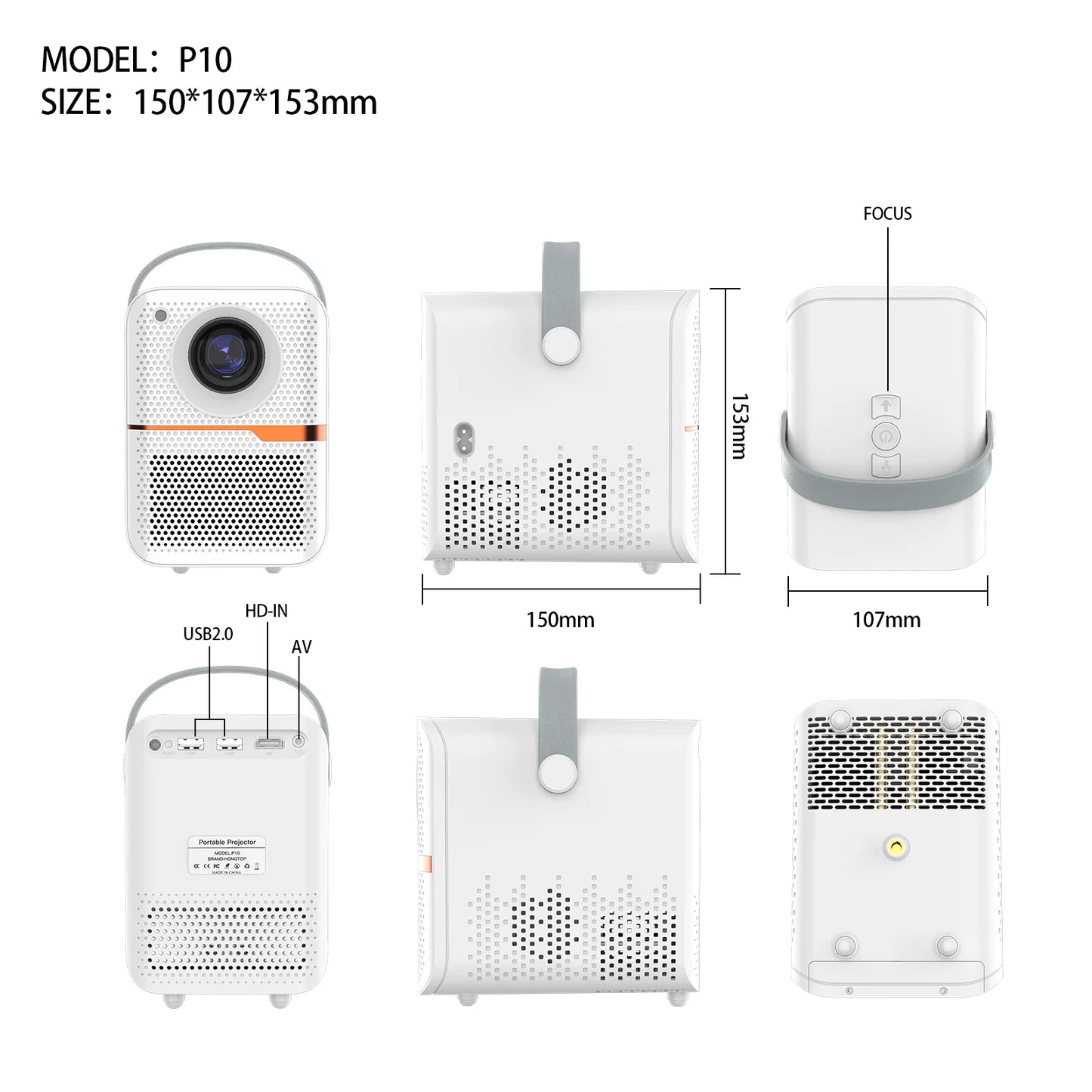 Mini Projector 4K 1080P Android – 300 ANSI WiFi