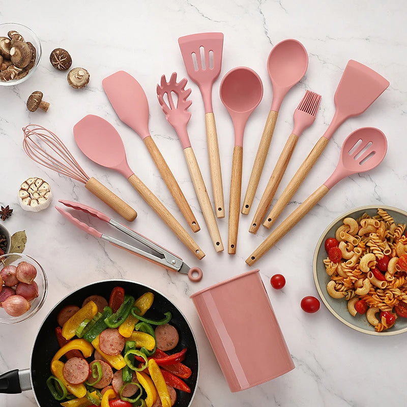 12PCS Heat-Resistant Silicone Kitchen Utensil Set