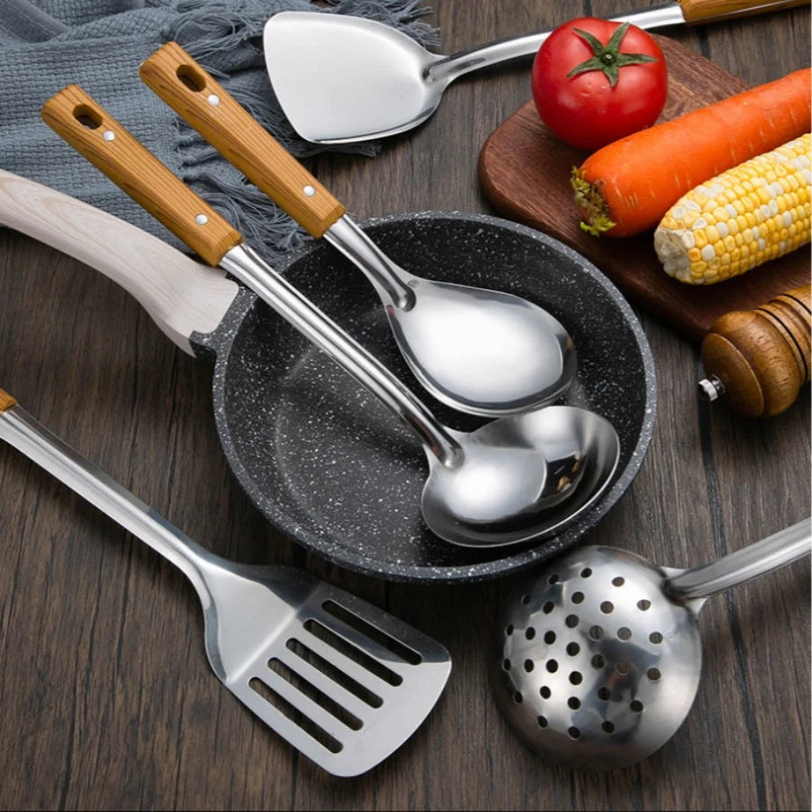 Thickened Stainless Steel Cooking Spatula Set