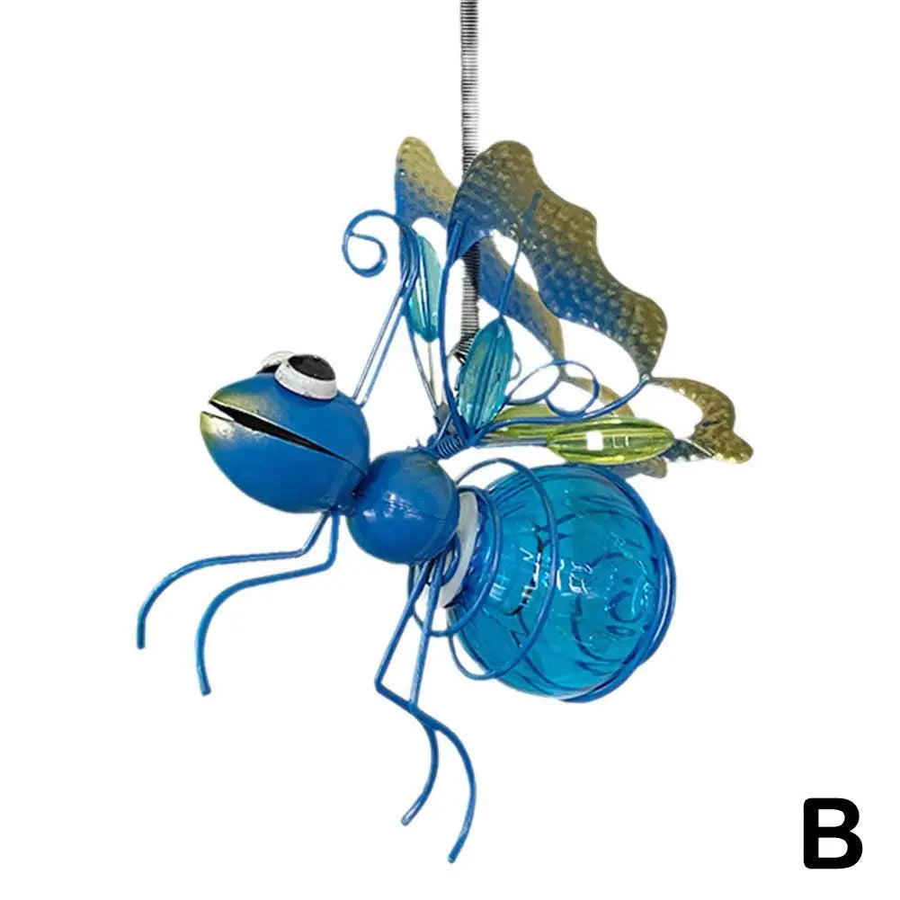 Waterproof Hanging Solar Insect Statue with Fairy Light