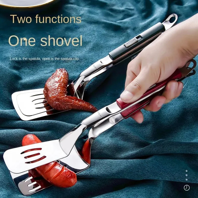 Stainless Steel Steak & Pancake Spatula Tongs