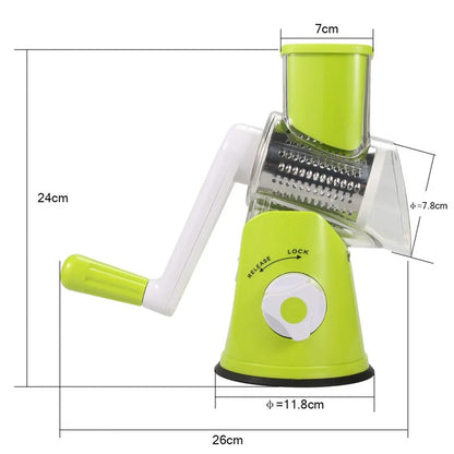Manual Rotary Vegetable & Cheese Slicer