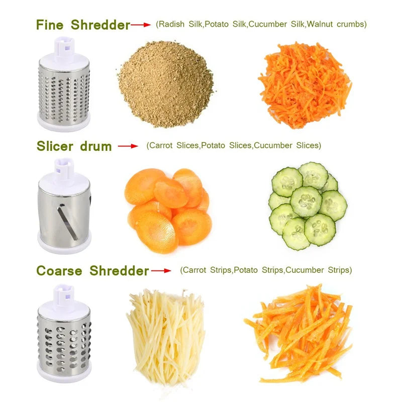 Manual Rotary Vegetable & Cheese Slicer