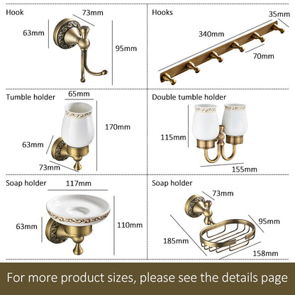 Antique Bronze Bathroom Accessories Set