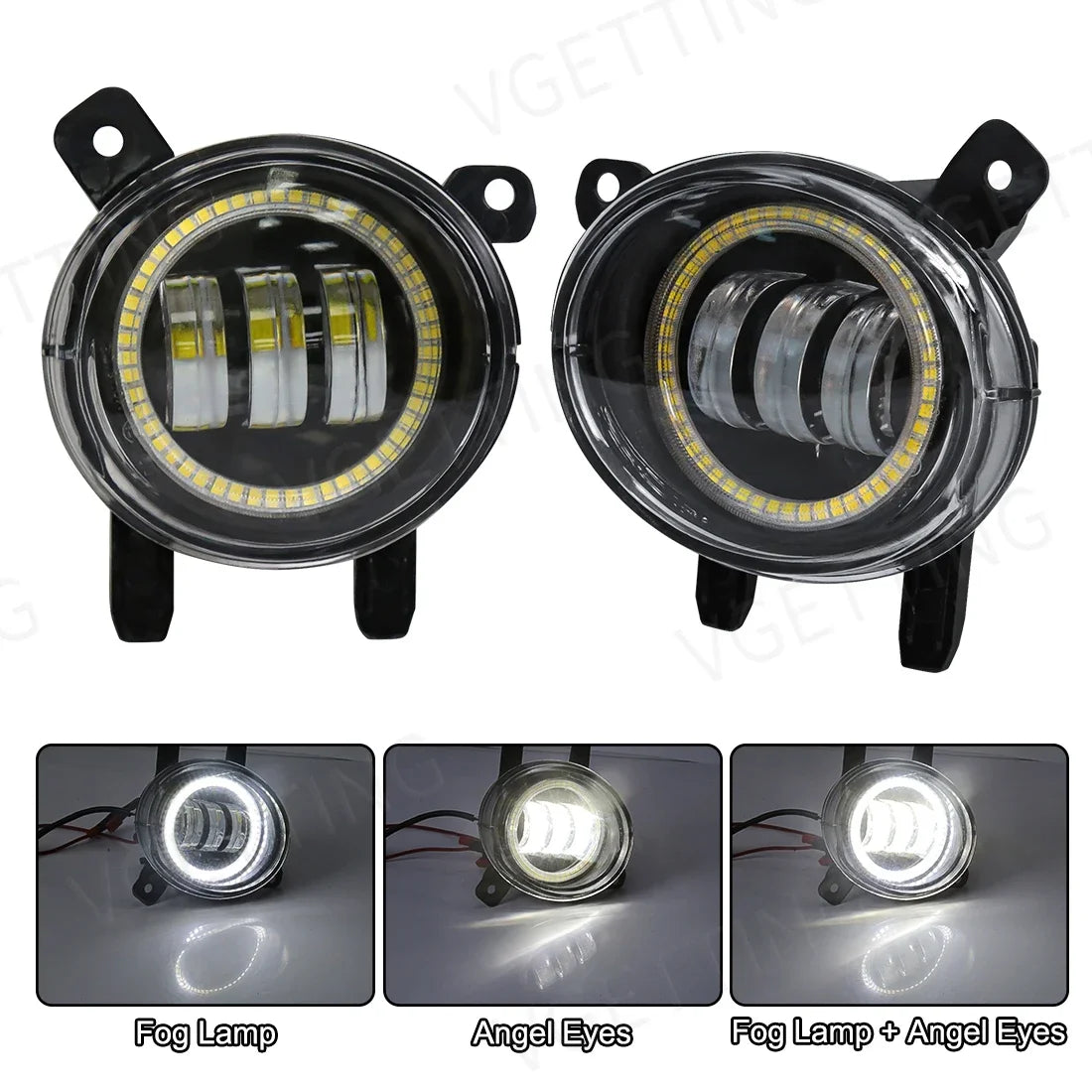 2PCS LED Angel Eye Fog Lamps