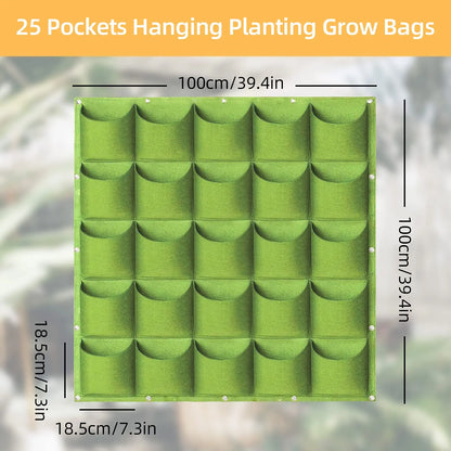 49-Pocket Hanging Planter Bag