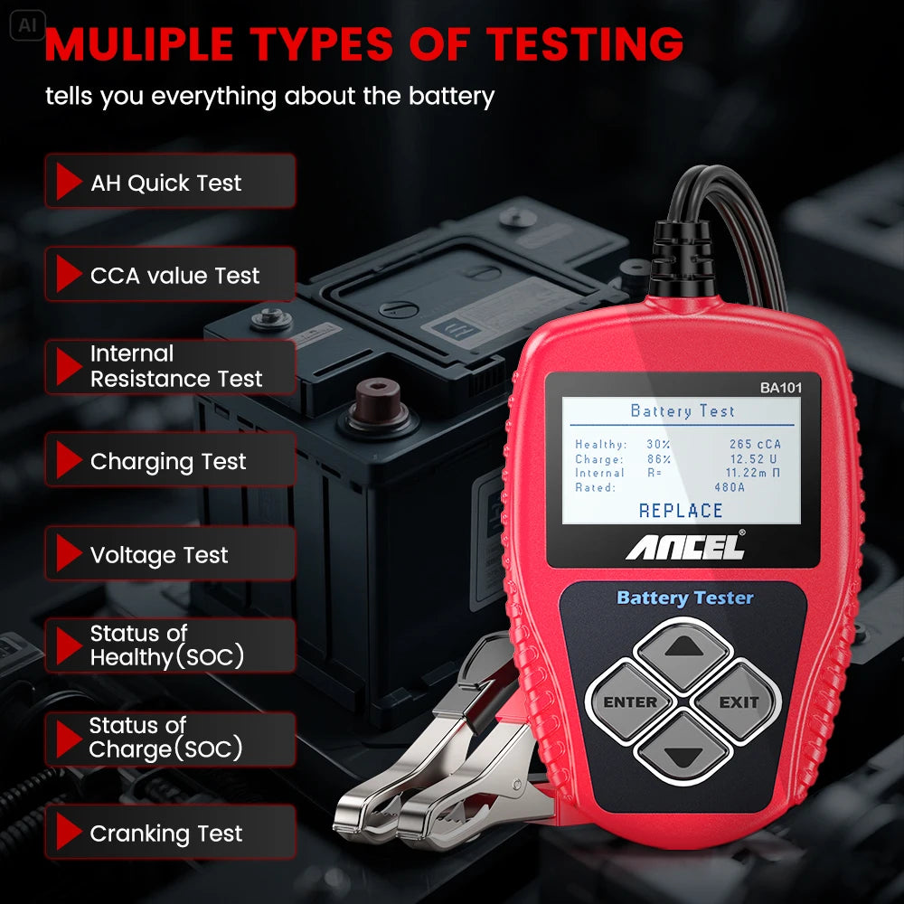 Automotive Battery Analyzer & Load Tester 100-2000CCA