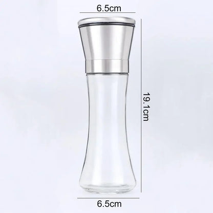 180/200ML Pepper Grinder Stainless Steel Glass Spice Bottle