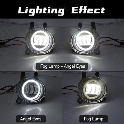 2PCS LED Angel Eye Fog Lamps