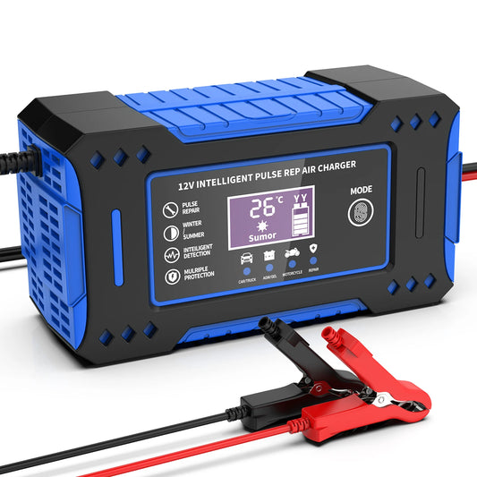 LCD Battery Charger with Repair Function for Lead-Acid Batteries