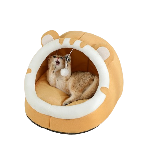 Kitten Cave Cushion & Pet Sleeping Basket
