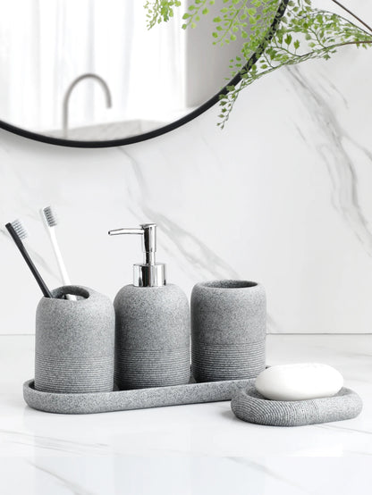 5PCS Bathroom Accessories Set – Lotion Dispenser