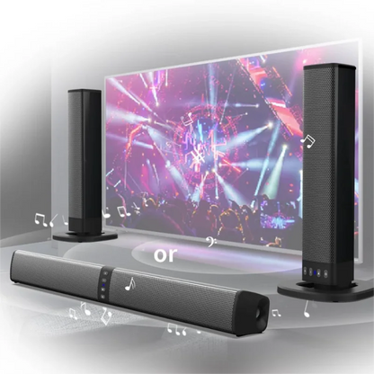 Powerful Wireless Soundbar with Subwoofer for TV & PC