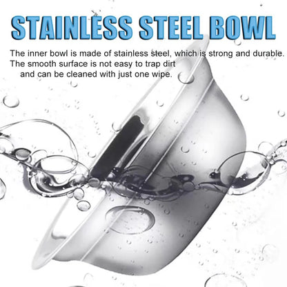 Double Stainless Steel Pet Bowl
