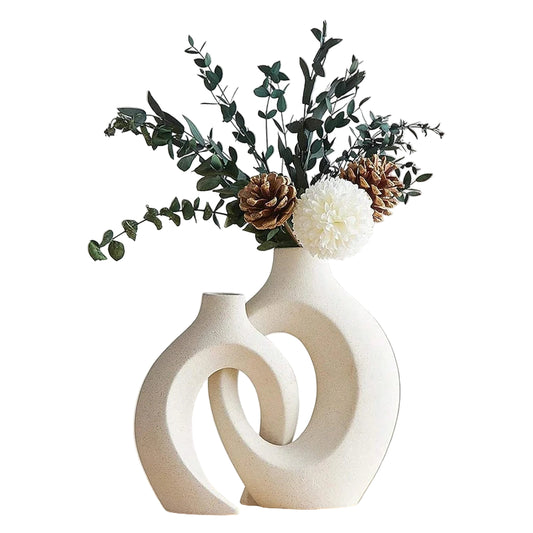 European Ceramic Vase Set