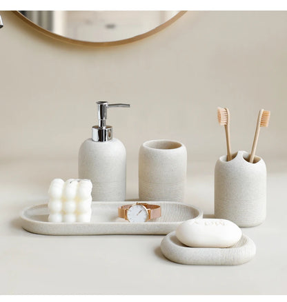 5PCS Bathroom Accessories Set – Lotion Dispenser