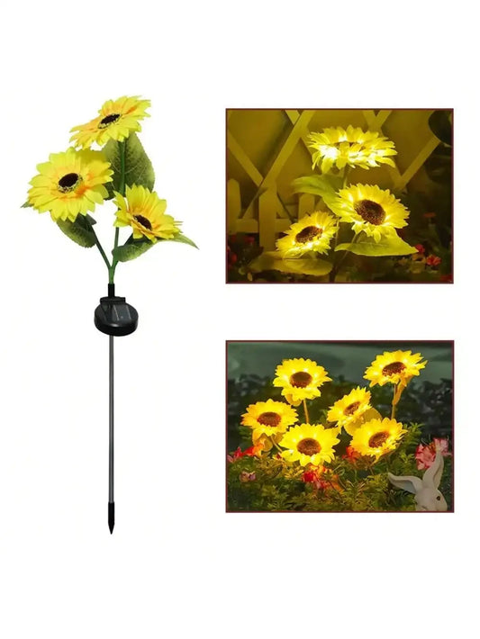 Waterproof Outdoor Solar LED Sunflower Lamp