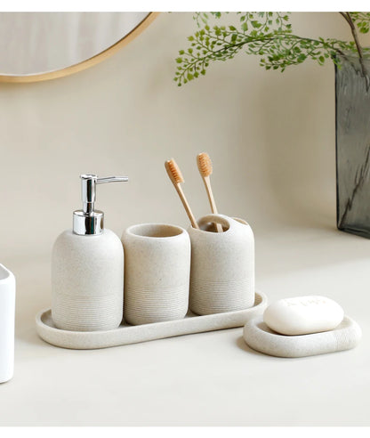 5PCS Bathroom Accessories Set – Lotion Dispenser