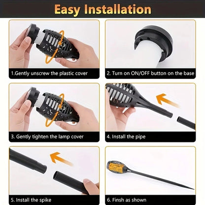 12LED Solar Flame Torch Light