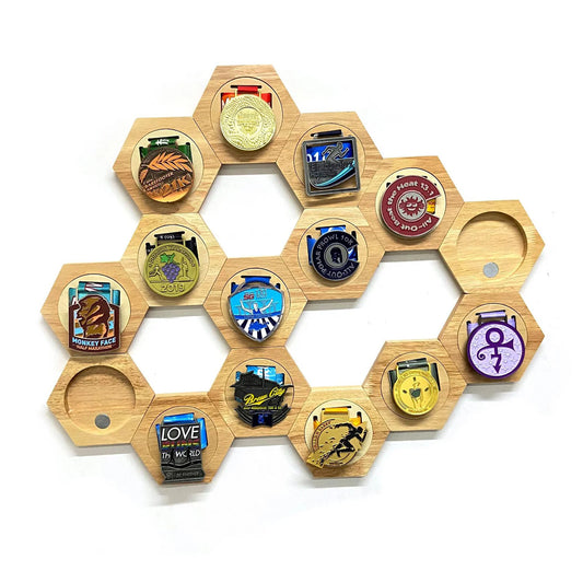 1-10pcs Honeycomb Medal Holder for Wall Decoration