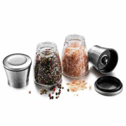 180/200ML Pepper Grinder Stainless Steel Glass Spice Bottle