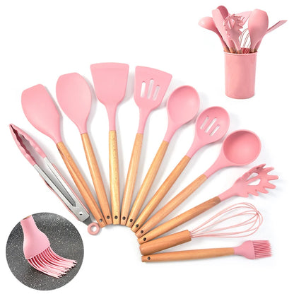 12PCS Heat-Resistant Silicone Kitchen Utensil Set