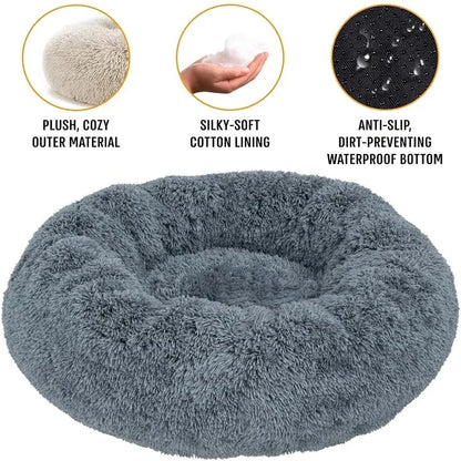 Round Plush Dog & Cat Bed