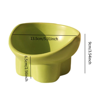 Tilted Water & Food Feeder Raised Pet Bowl