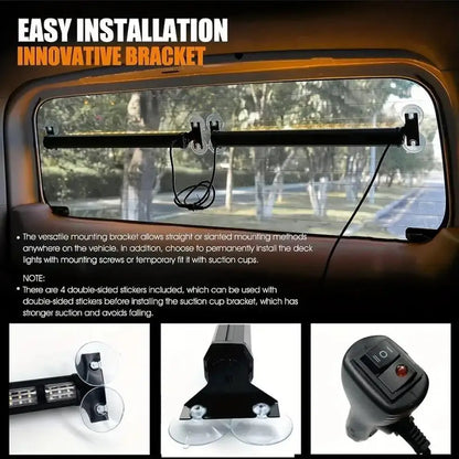 2-in-1 162 LED Windshield Strobe Warning Light