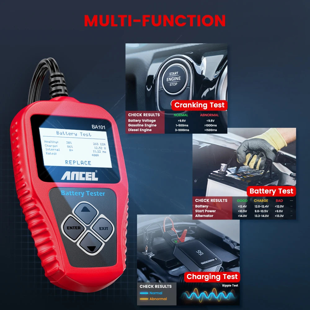 Automotive Battery Analyzer & Load Tester 100-2000CCA