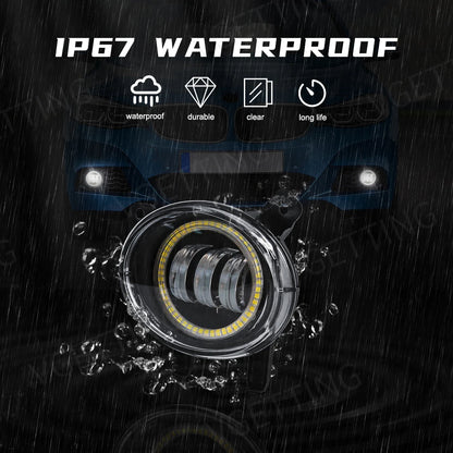 2PCS LED Angel Eye Fog Lamps