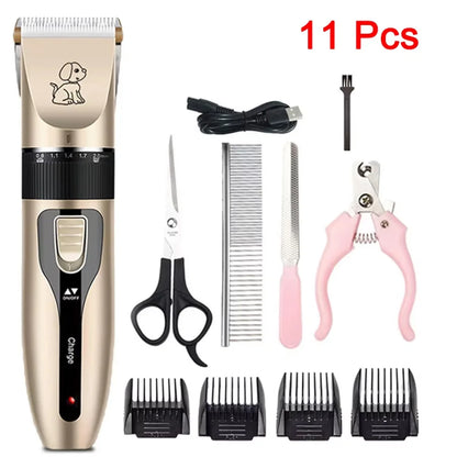 Professional Low-Noise Pet Hair Trimmer & Shaver Set