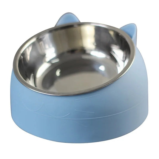 Stainless Steel Cat Bowl – Inclined Pet Feeder