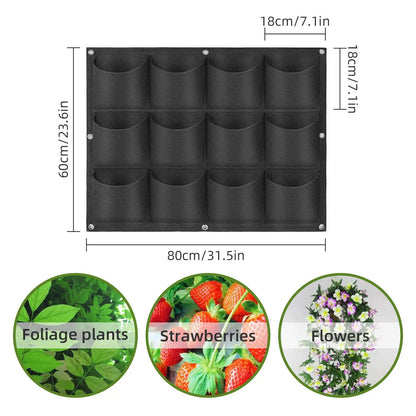 49-Pocket Hanging Planter Bag