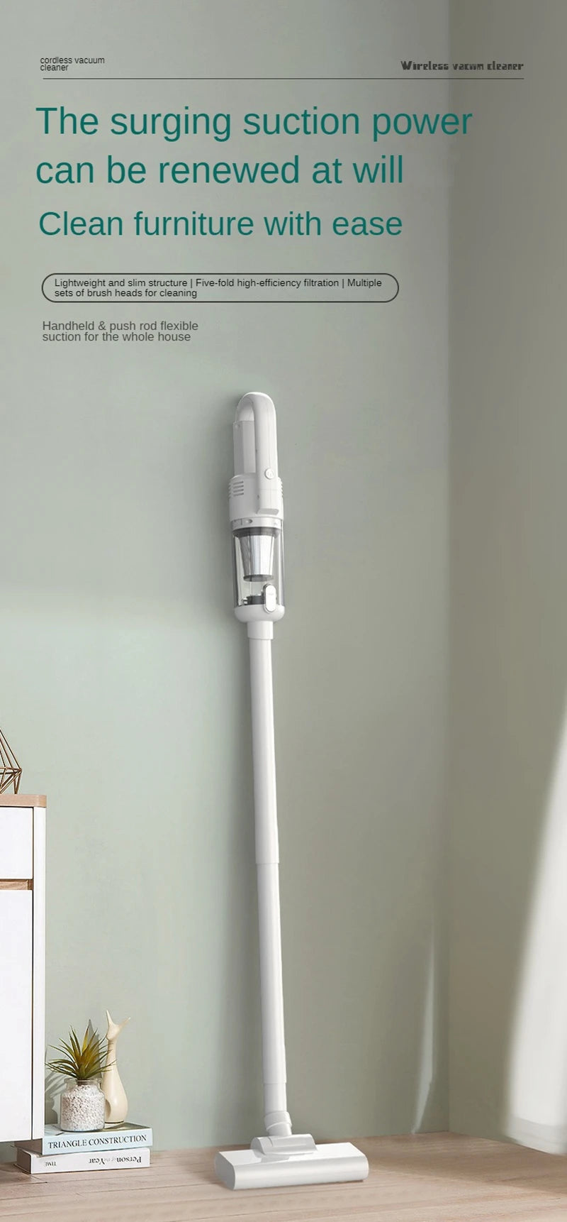 6500Pa Wireless Handheld Car Vacuum Cleaner
