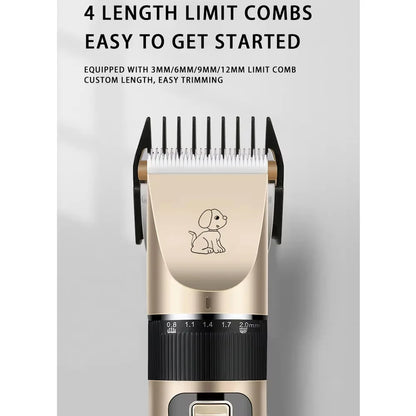Professional Low-Noise Pet Hair Trimmer & Shaver Set