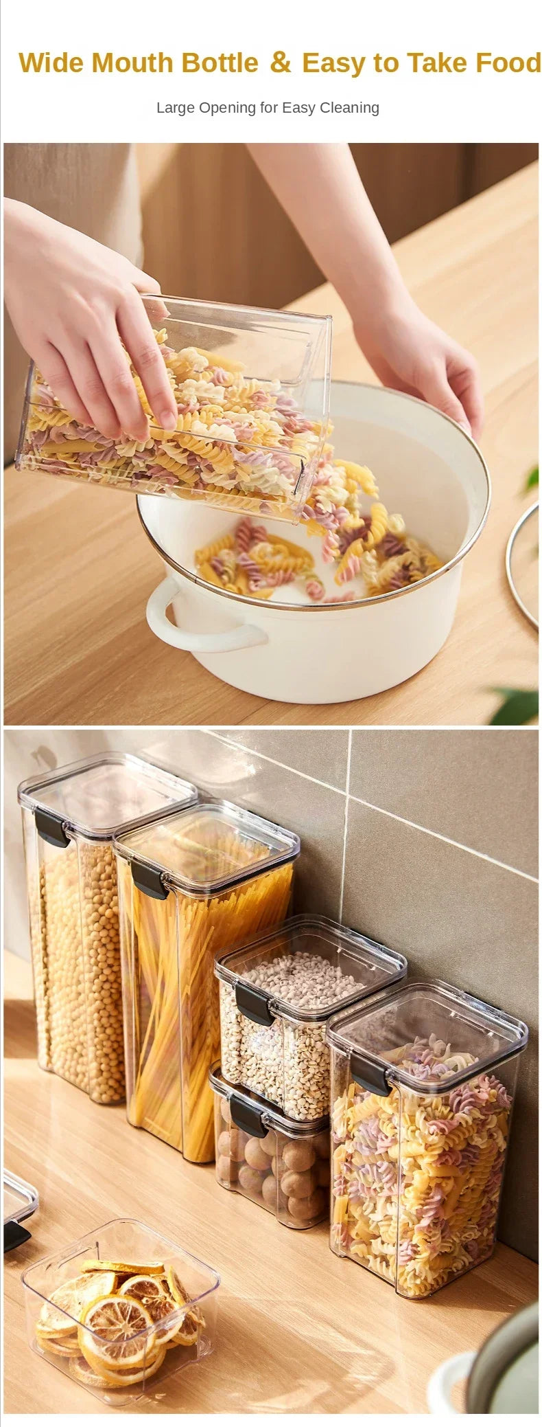 Large Capacity Sealed Kitchen Storage Container