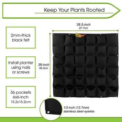 49-Pocket Hanging Planter Bag