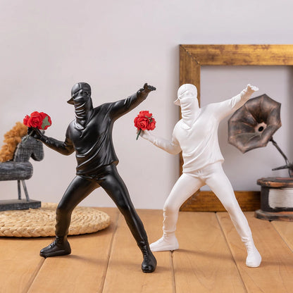 Flower Thrower Sculpture Figurine