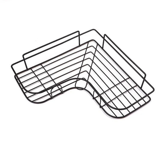 Iron Triangle Corner Rack – Durable Kitchen & Bathroom Storage