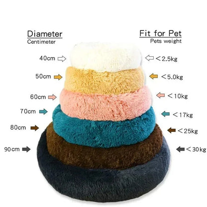 Round Plush Dog & Cat Bed