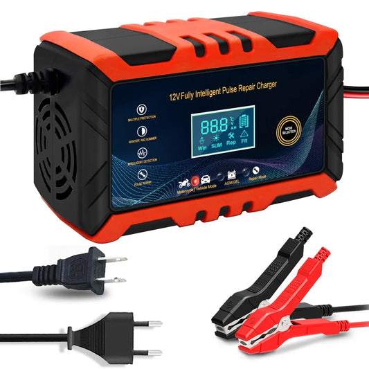 LCD Car Battery Charger with Pulse Repair