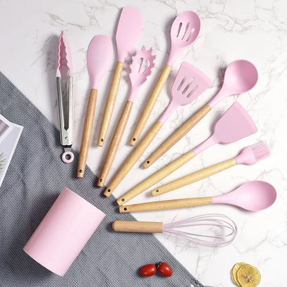 12PCS Heat-Resistant Silicone Kitchen Utensil Set