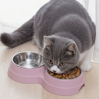 Double Stainless Steel Pet Bowl
